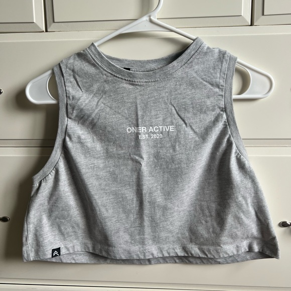Oner Active Tops - Oner Active Graphic Jersey Tank in Silver Marl